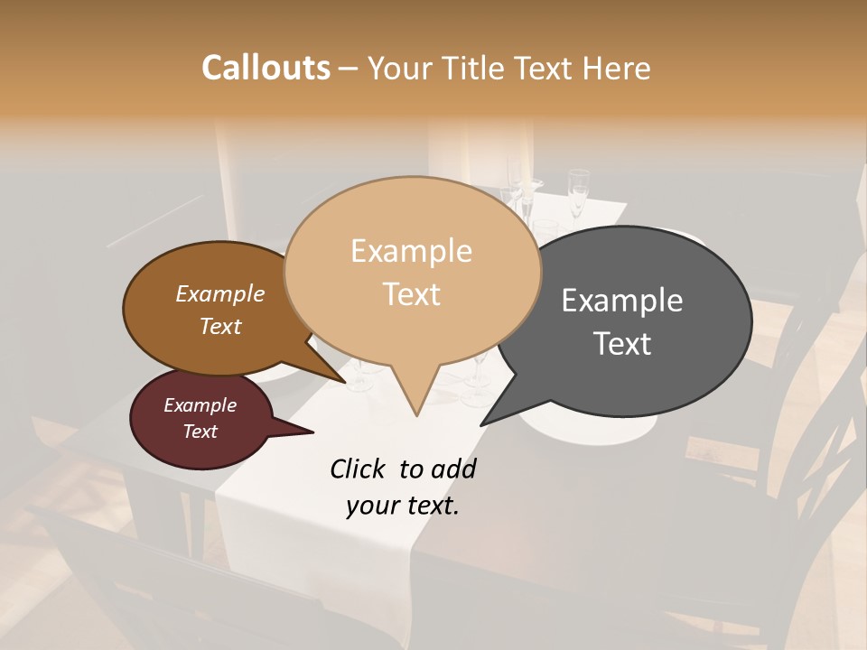 Dining Room Interior 2 PowerPoint Template