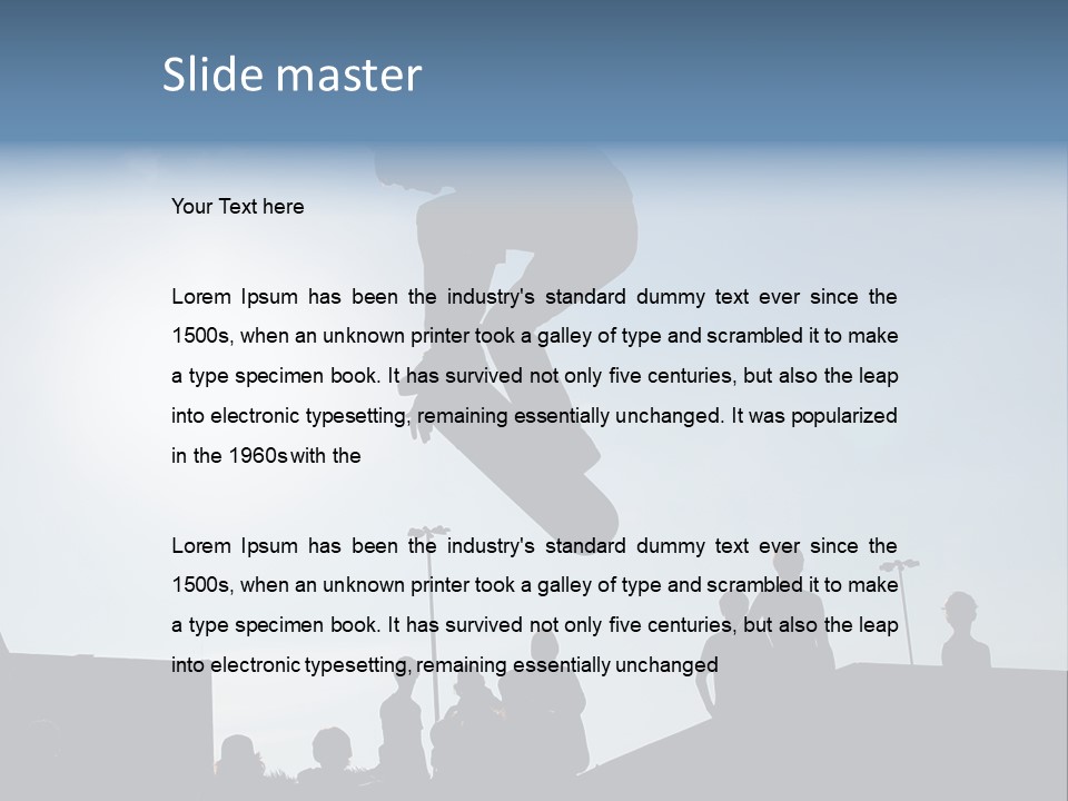 A Person Jumping A Skate Board In The Air PowerPoint Template