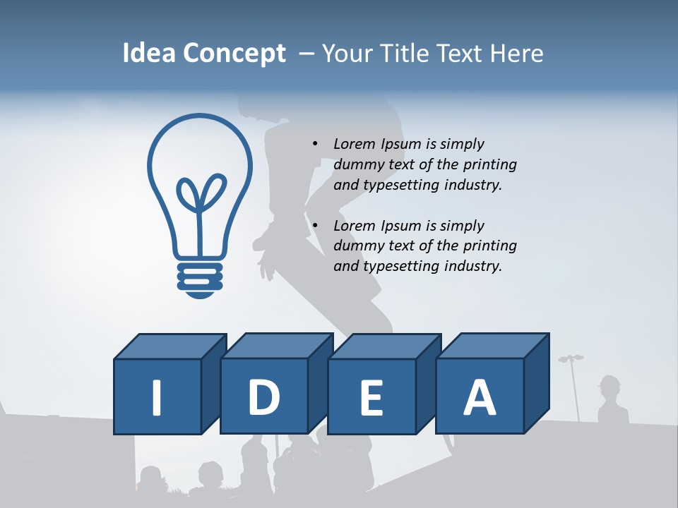 A Person Jumping A Skate Board In The Air PowerPoint Template