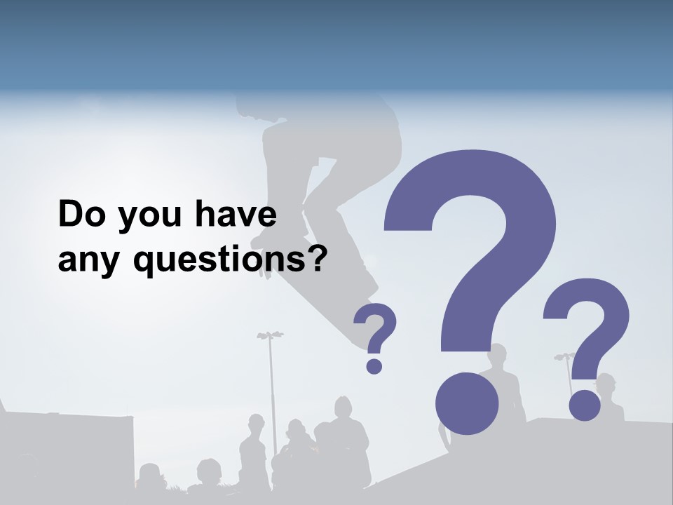 A Person Jumping A Skate Board In The Air PowerPoint Template