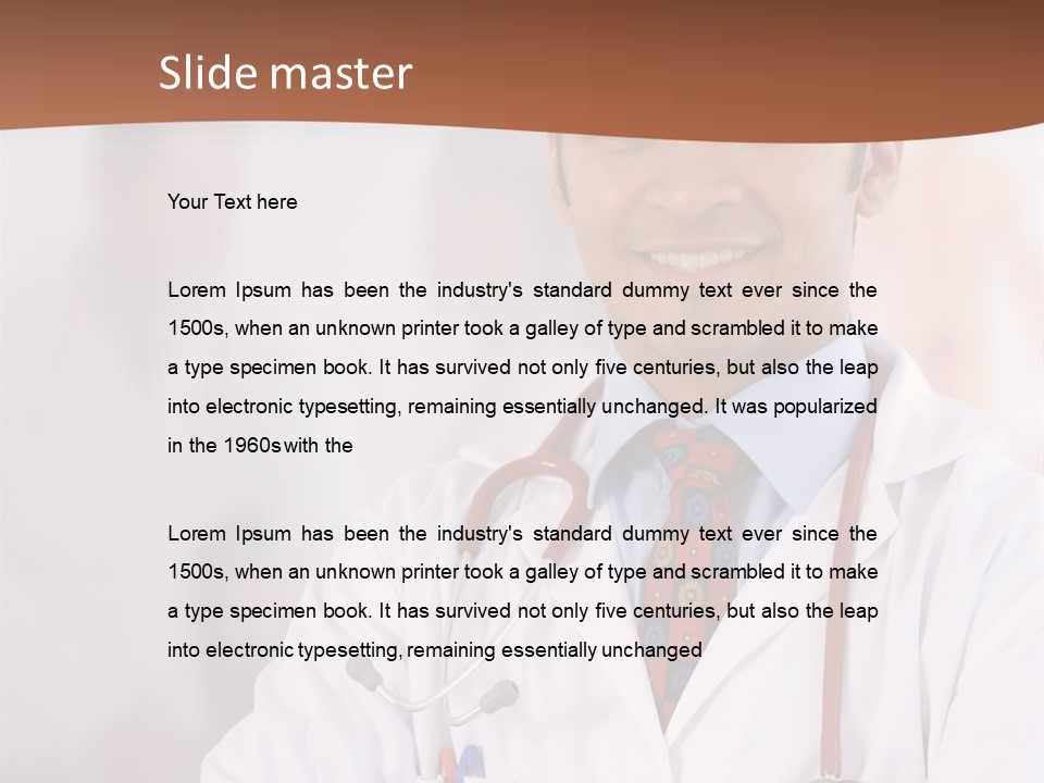 Doctor Looking Into Camera PowerPoint Template