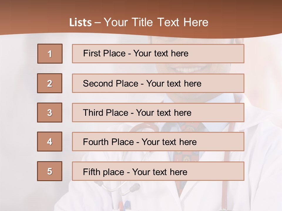 Doctor Looking Into Camera PowerPoint Template