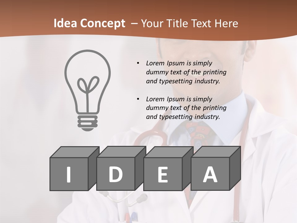 Doctor Looking Into Camera PowerPoint Template