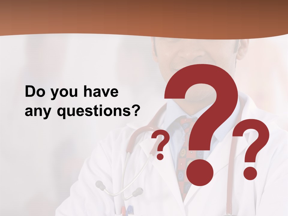 Doctor Looking Into Camera PowerPoint Template