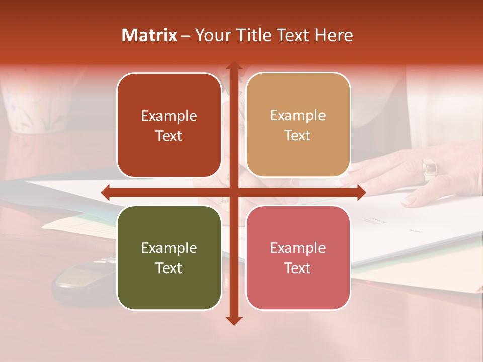 Business Woman Busy With Paper Work 4 PowerPoint Template