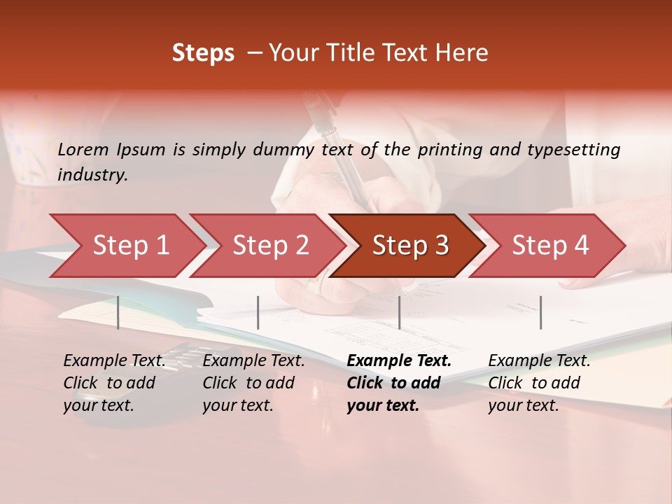Business Woman Busy With Paper Work 4 PowerPoint Template