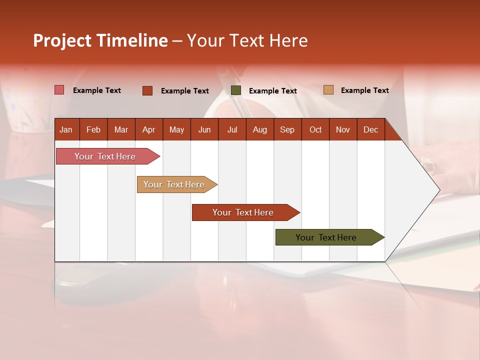 Business Woman Busy With Paper Work 4 PowerPoint Template