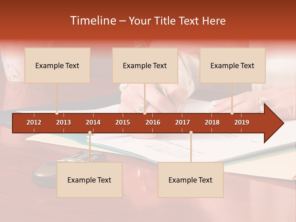 Business Woman Busy With Paper Work 4 PowerPoint Template