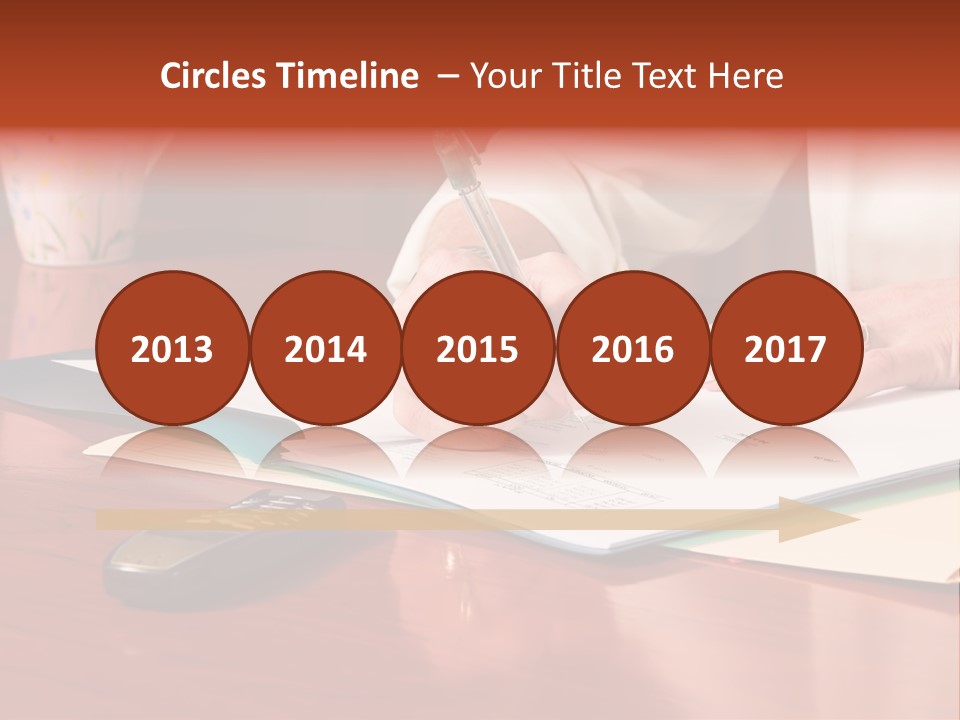 Business Woman Busy With Paper Work 4 PowerPoint Template