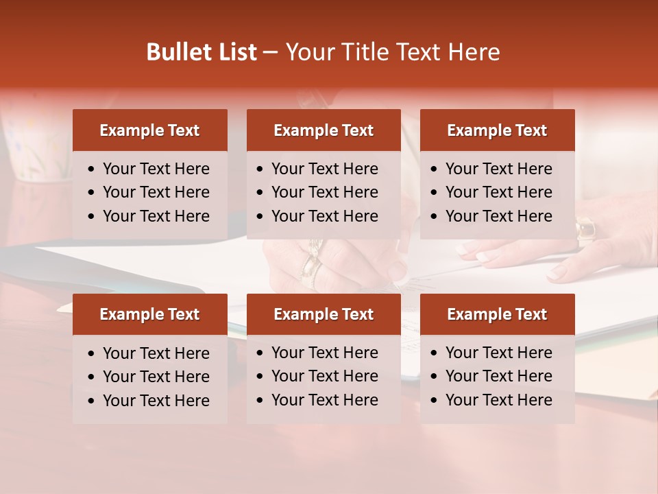 Business Woman Busy With Paper Work 4 PowerPoint Template