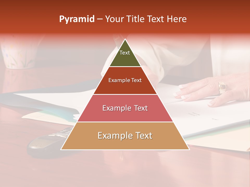 Business Woman Busy With Paper Work 4 PowerPoint Template