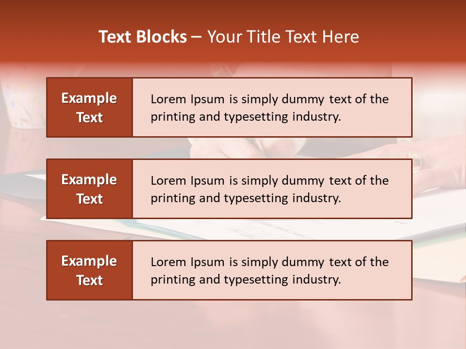 Business Woman Busy With Paper Work 4 PowerPoint Template