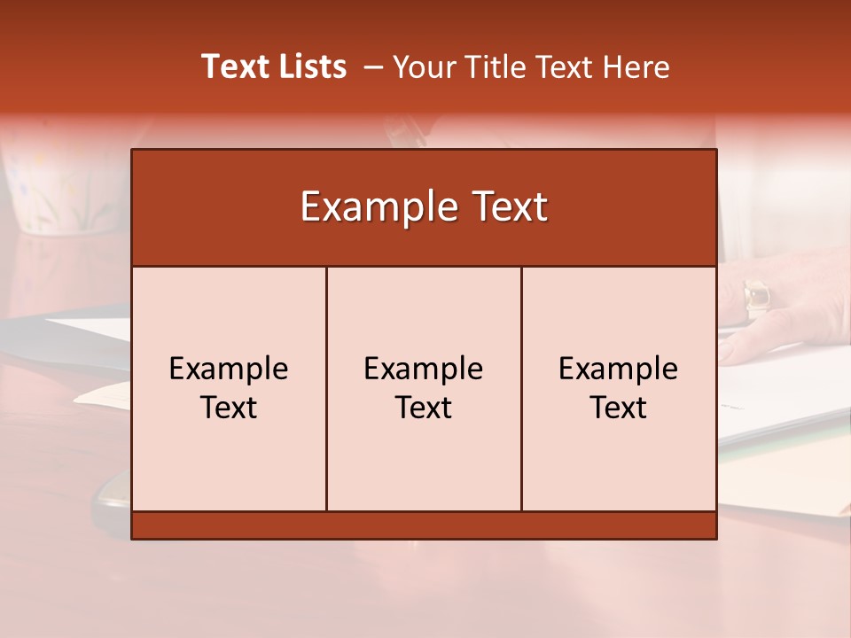 Business Woman Busy With Paper Work 4 PowerPoint Template