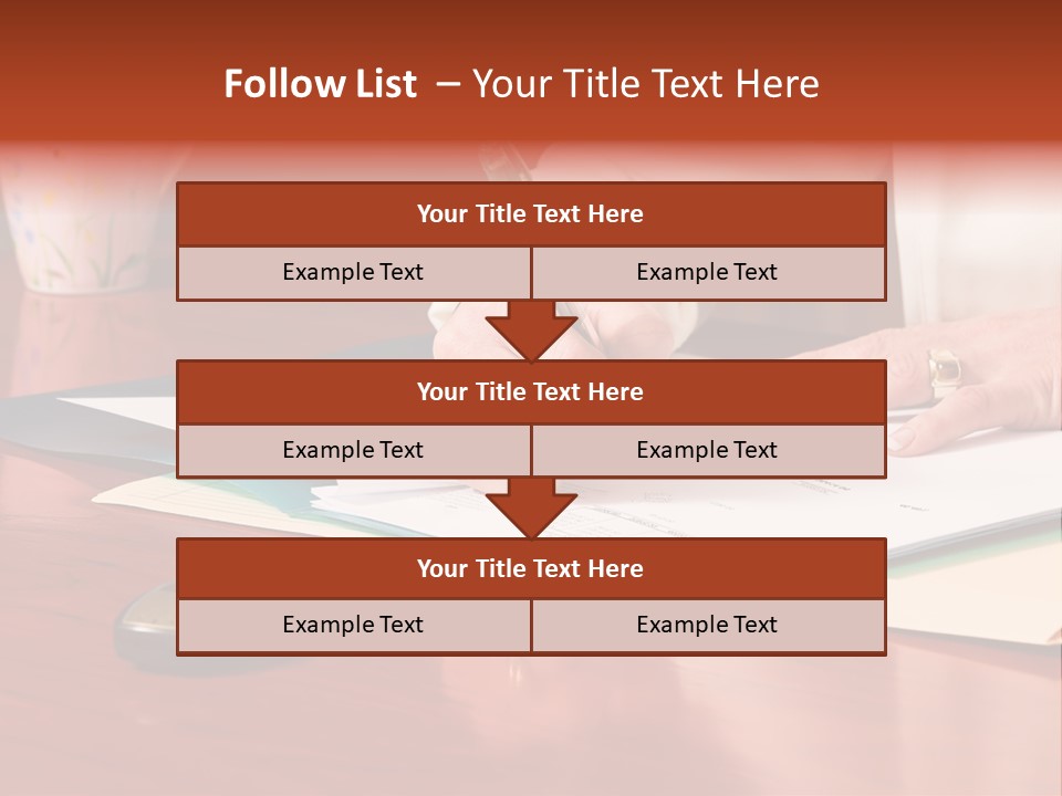 Business Woman Busy With Paper Work 4 PowerPoint Template