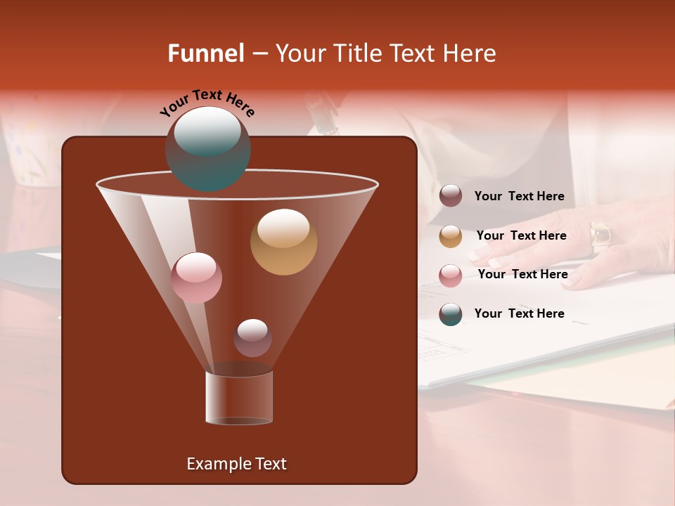 Business Woman Busy With Paper Work 4 PowerPoint Template