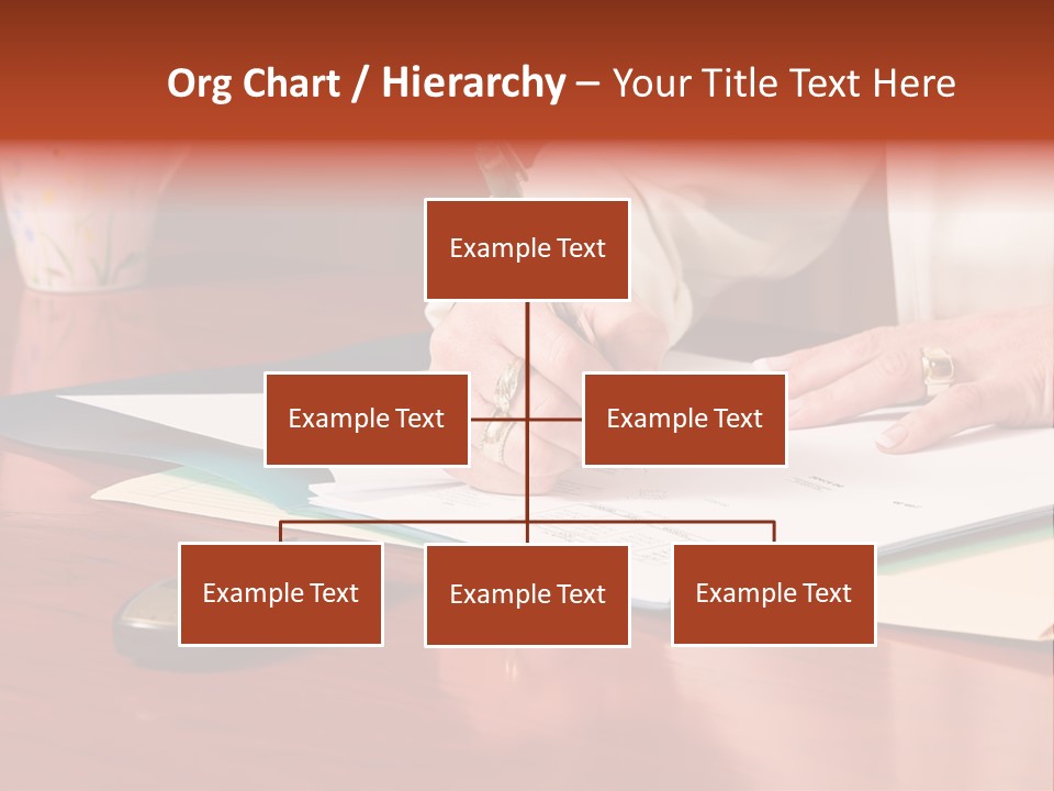 Business Woman Busy With Paper Work 4 PowerPoint Template