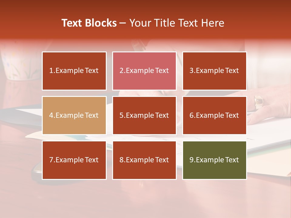 Business Woman Busy With Paper Work 4 PowerPoint Template