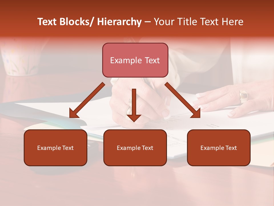 Business Woman Busy With Paper Work 4 PowerPoint Template