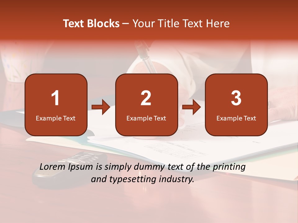 Business Woman Busy With Paper Work 4 PowerPoint Template