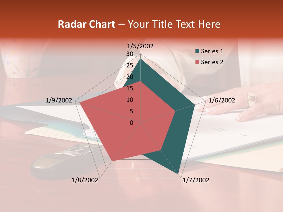 Business Woman Busy With Paper Work 4 PowerPoint Template