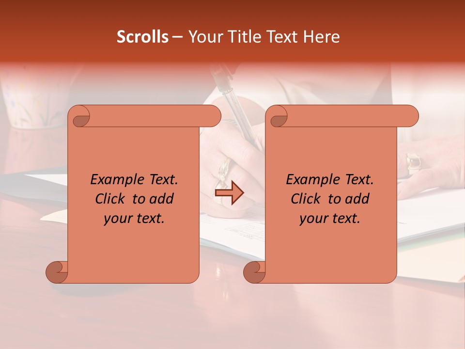 Business Woman Busy With Paper Work 4 PowerPoint Template
