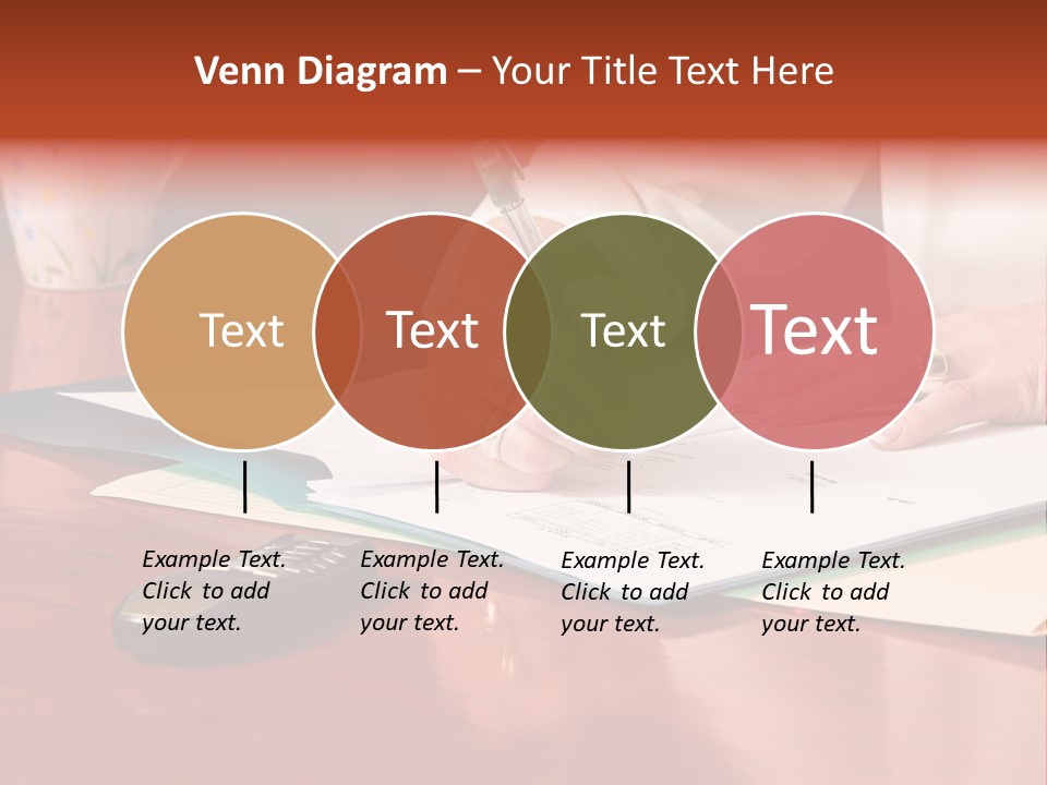 Business Woman Busy With Paper Work 4 PowerPoint Template