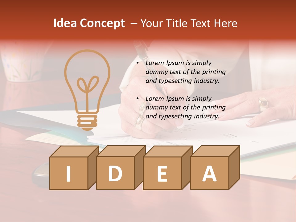 Business Woman Busy With Paper Work 4 PowerPoint Template