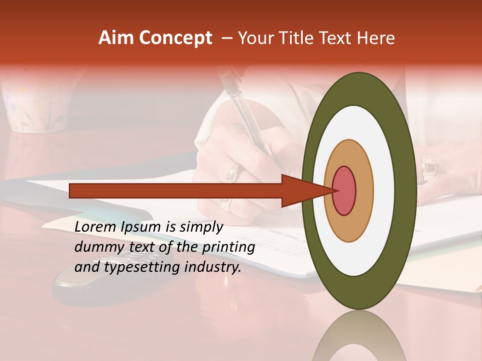 Business Woman Busy With Paper Work 4 PowerPoint Template