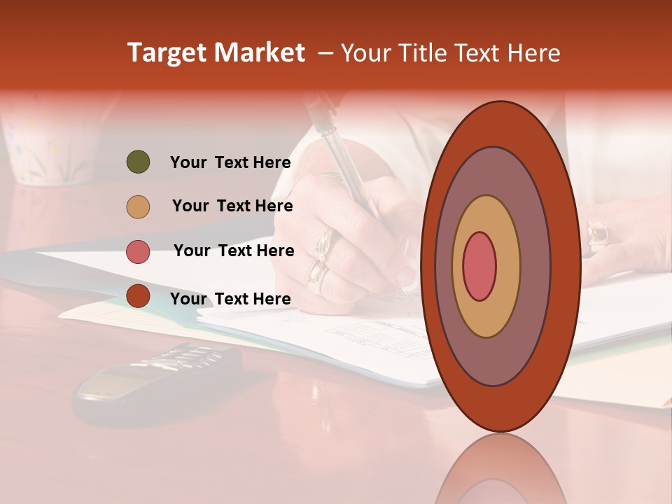 Business Woman Busy With Paper Work 4 PowerPoint Template