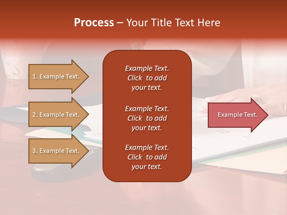 Business Woman Busy With Paper Work 4 PowerPoint Template