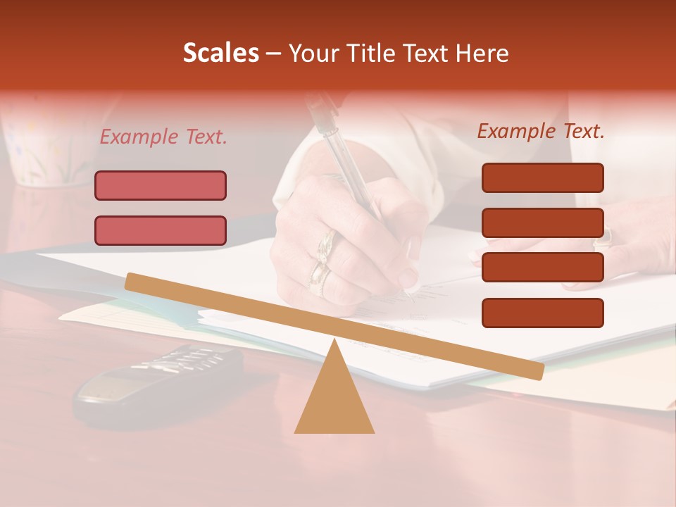 Business Woman Busy With Paper Work 4 PowerPoint Template