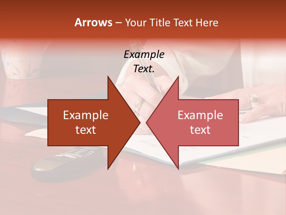 Business Woman Busy With Paper Work 4 PowerPoint Template