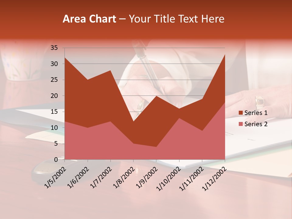 Business Woman Busy With Paper Work 4 PowerPoint Template