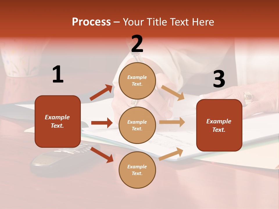 Business Woman Busy With Paper Work 4 PowerPoint Template