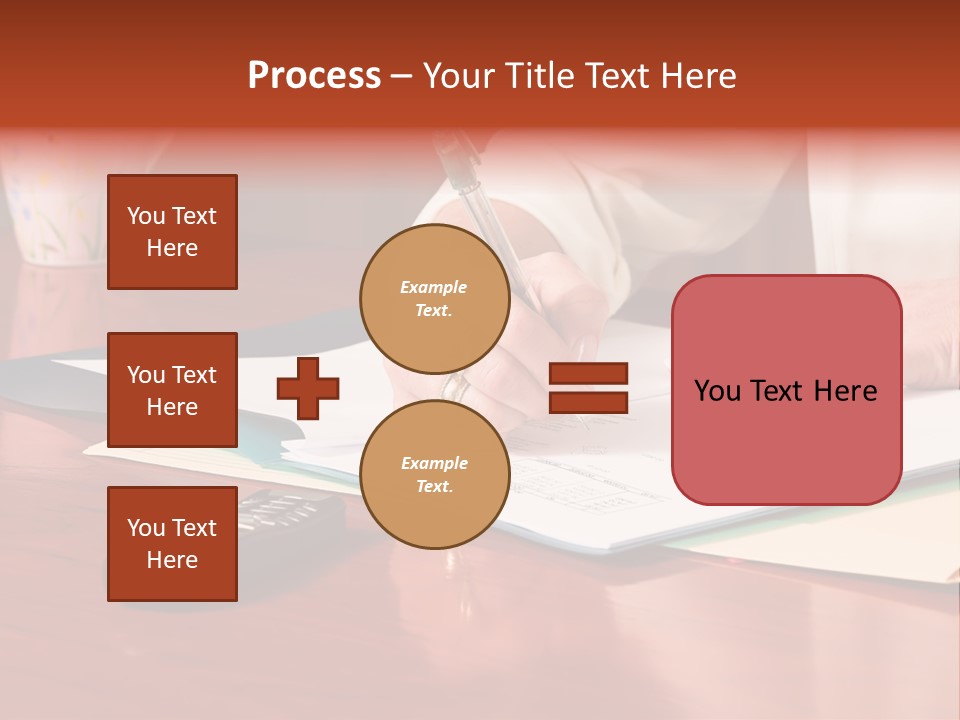 Business Woman Busy With Paper Work 4 PowerPoint Template