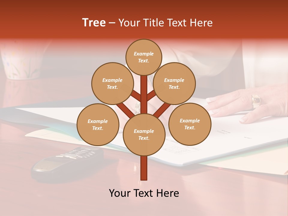 Business Woman Busy With Paper Work 4 PowerPoint Template