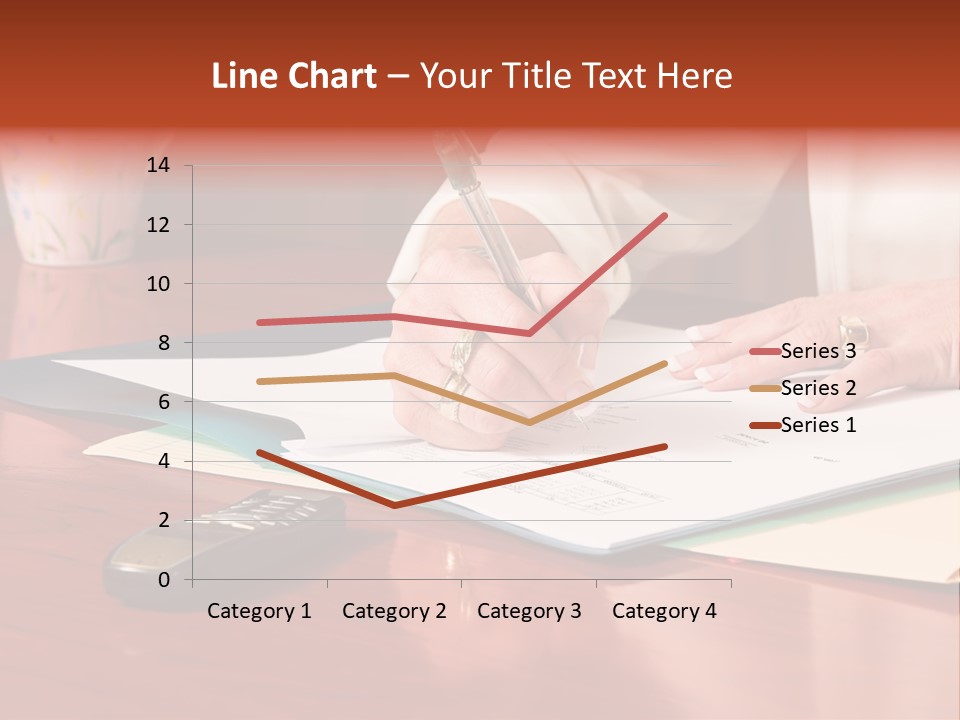 Business Woman Busy With Paper Work 4 PowerPoint Template