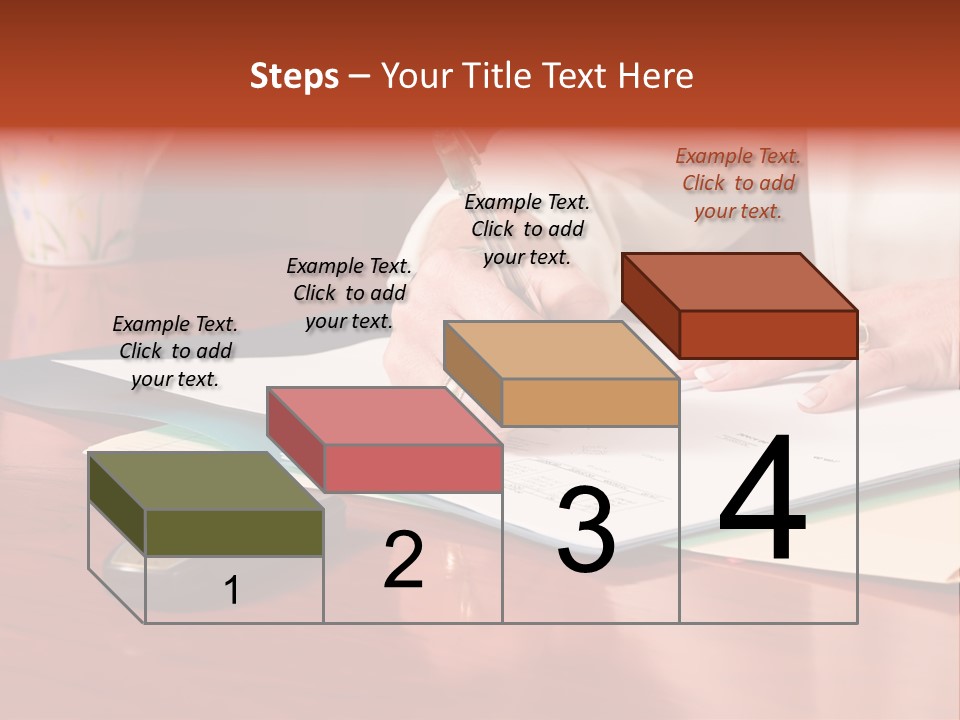 Business Woman Busy With Paper Work 4 PowerPoint Template