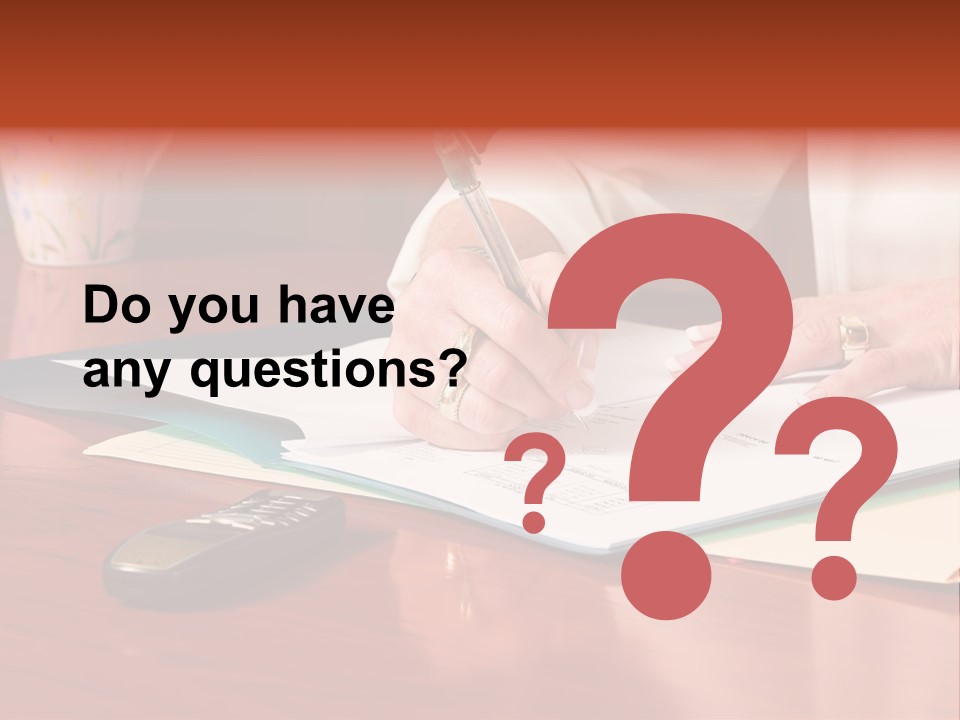 Business Woman Busy With Paper Work 4 PowerPoint Template