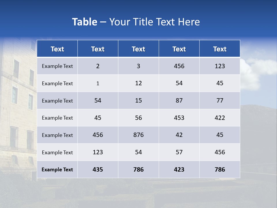 El Escorial Monastery, View From The Garden, Madrid, Spain PowerPoint Template