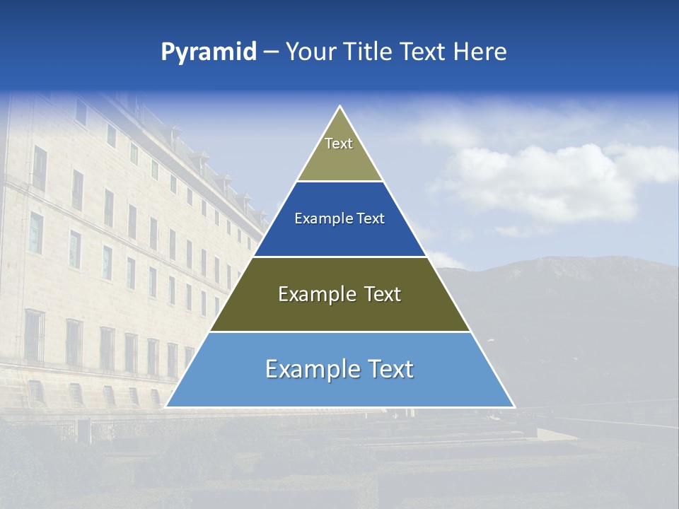 El Escorial Monastery, View From The Garden, Madrid, Spain PowerPoint Template