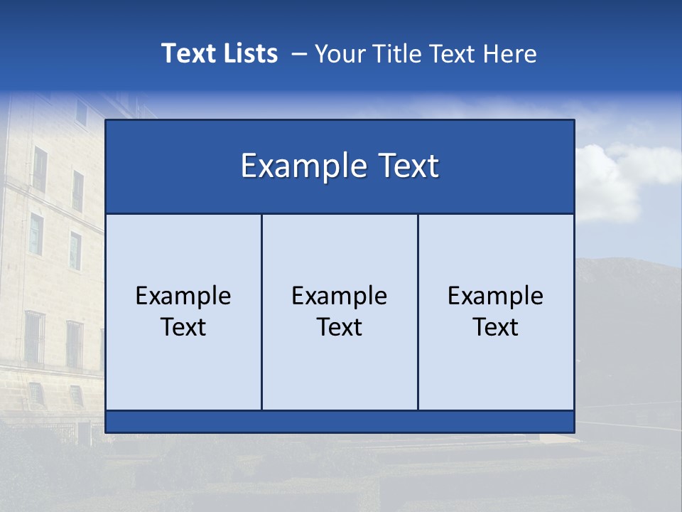 El Escorial Monastery, View From The Garden, Madrid, Spain PowerPoint Template