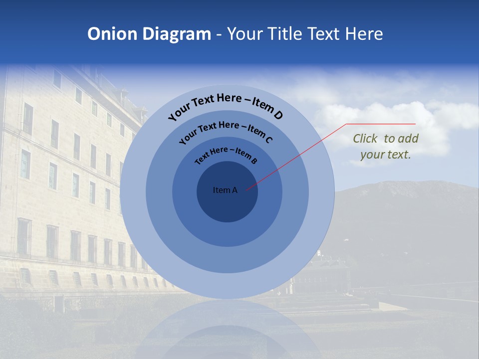 El Escorial Monastery, View From The Garden, Madrid, Spain PowerPoint Template