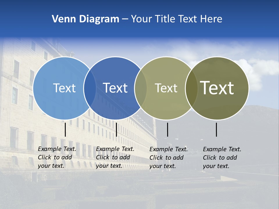El Escorial Monastery, View From The Garden, Madrid, Spain PowerPoint Template