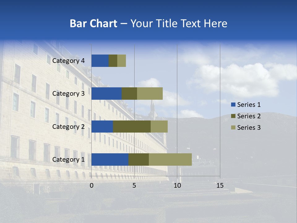 El Escorial Monastery, View From The Garden, Madrid, Spain PowerPoint Template