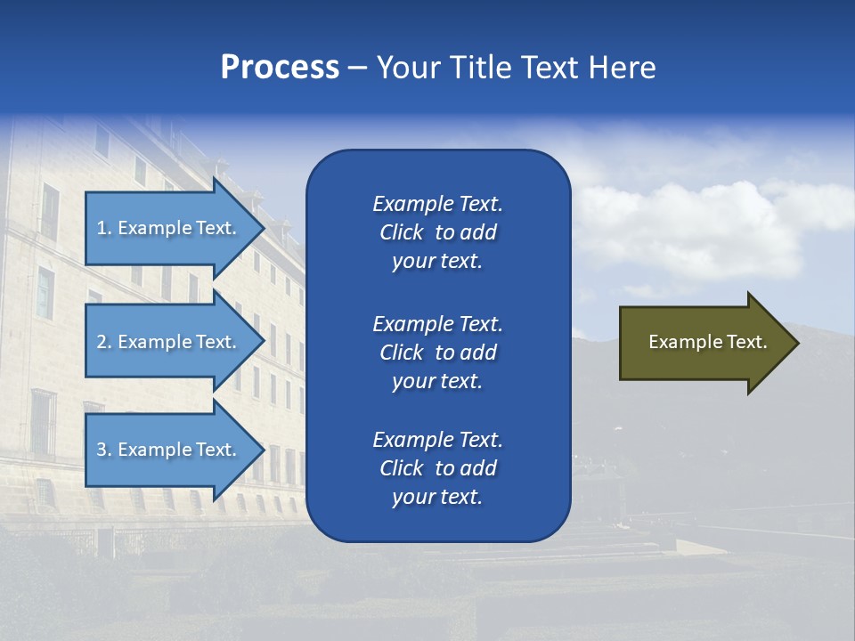 El Escorial Monastery, View From The Garden, Madrid, Spain PowerPoint Template