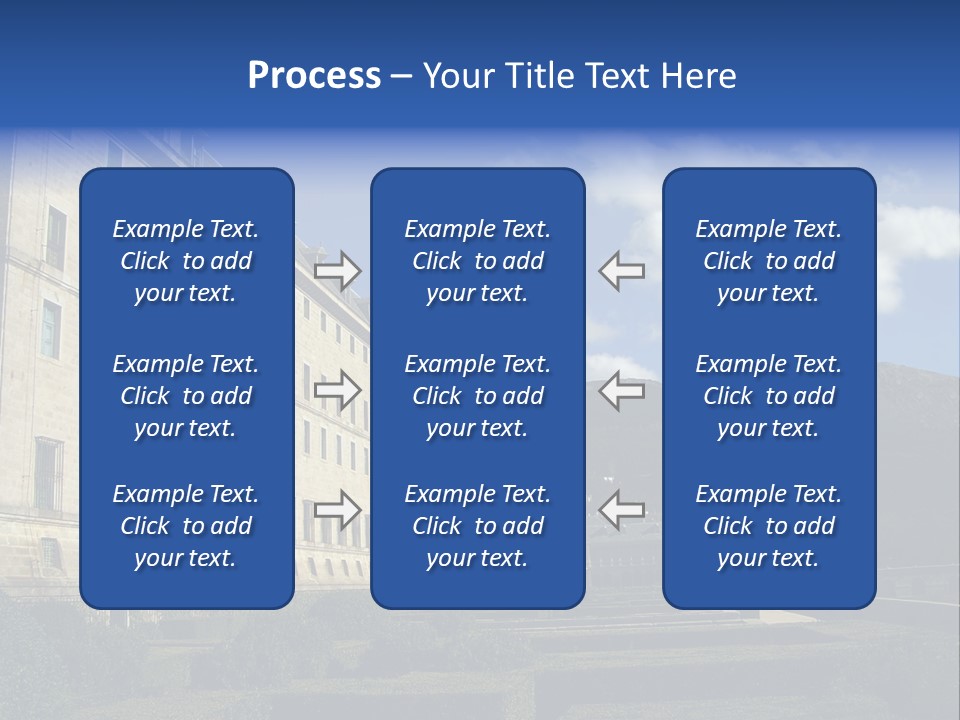 El Escorial Monastery, View From The Garden, Madrid, Spain PowerPoint Template