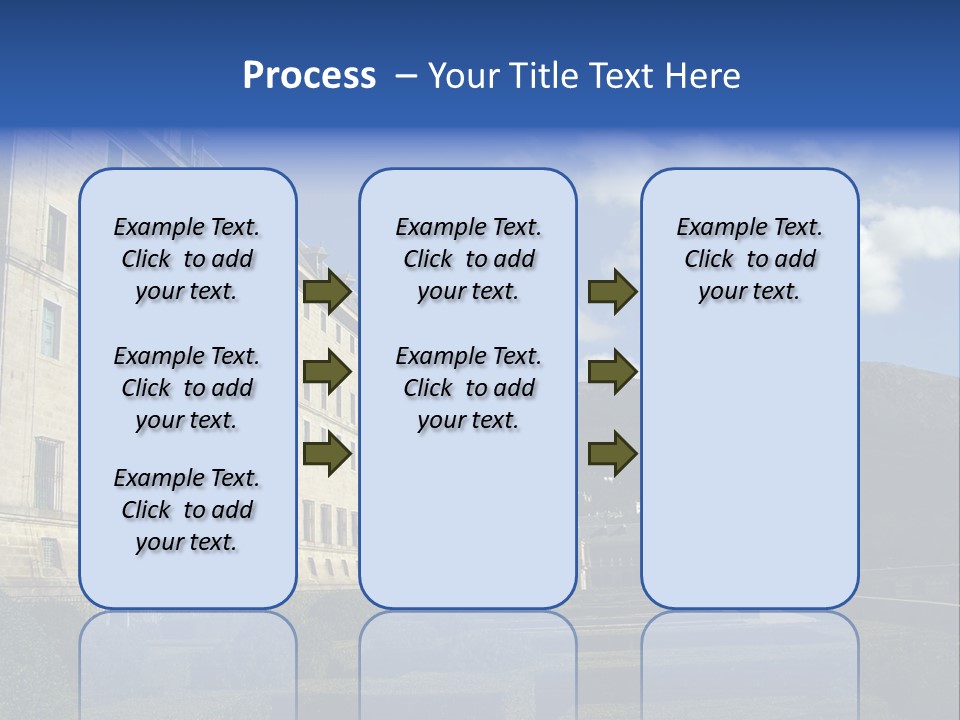 El Escorial Monastery, View From The Garden, Madrid, Spain PowerPoint Template