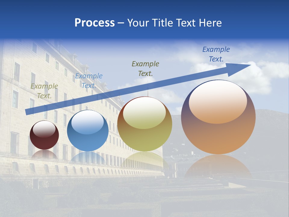 El Escorial Monastery, View From The Garden, Madrid, Spain PowerPoint Template