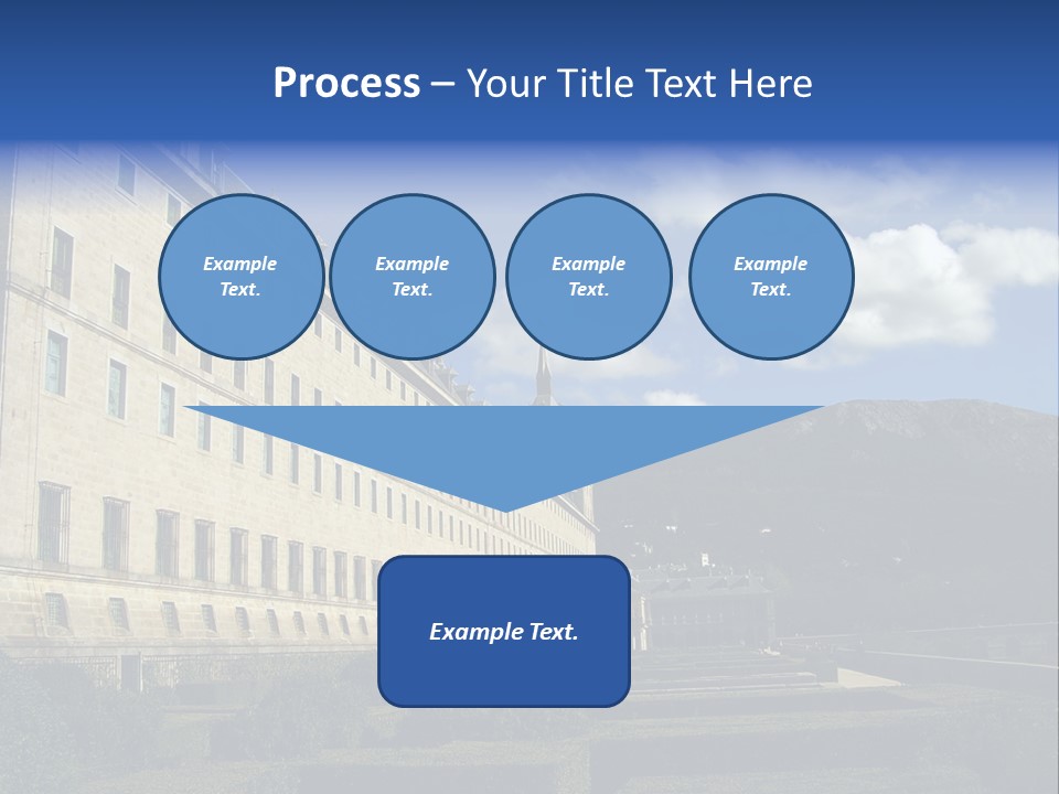 El Escorial Monastery, View From The Garden, Madrid, Spain PowerPoint Template